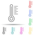 thermometer multi color style icon. Simple thin line, outline vector of measuring Instruments icons for ui and ux, website or Royalty Free Stock Photo