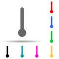 thermometer multi color style icon. Simple thin line, outline vector of web icons for ui and ux, website or mobile application Royalty Free Stock Photo