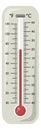 Thermometer with red temperature indicator. Hot weather symbol