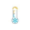 Thermometer scale - temperature change