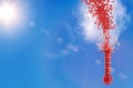 Thermometer shatters in hot weather -3d -illustration Royalty Free Stock Photo
