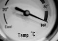 Thermometer showing boiling point water