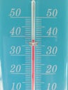 Thermometer showing 38 degrees centigrade