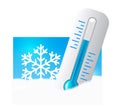 Thermometer in the snow