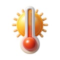 Thermometer and Sun Icon Royalty Free Stock Photo
