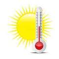 Thermometer with sun