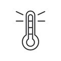 Thermometer temperature measure line style