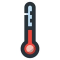 Thermometer Vector Filled Line Icon 32x32 Pixel Perfect. Editable 2 Pixel Stroke Weight. Colorful Medical Health Icon for Website Royalty Free Stock Photo