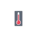 Thermometer vector flat colour icon Royalty Free Stock Photo