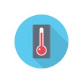Thermometer vector flat colour icon Royalty Free Stock Photo