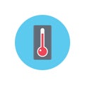 Thermometer vector flat colour icon Royalty Free Stock Photo