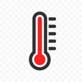 Thermometer vector heat temperature icon