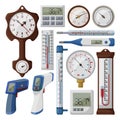 Thermometer vector illustration on white background . Isolated cartoon set icon barometer. Vector cartoon set icon