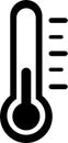 Thermometer Warm cold Symbol. Weather Sign. Temperature measurement equipment icon. Temperature Scale Symbol. single object