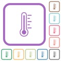 Thermometer warm temperature simple icons