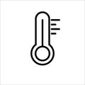 Thermometer Web Icon. Flat Line Filled Gray Icon Vector