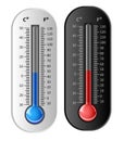 Thermometer white and black. Vector Royalty Free Stock Photo