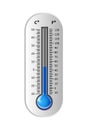 Thermometer white . Vector Royalty Free Stock Photo