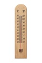 Thermometer, Thermometer on wooden base with celsius scale. Icon for your design. Temperature 0 degree celsius Royalty Free Stock Photo