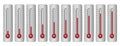 Thermometers different levels