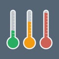 Thermometers with different temperatures