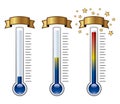 thermometers, vector Royalty Free Stock Photo