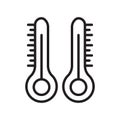 Thermometers icon vector isolated on white background, Thermometers sign