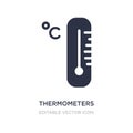 thermometers icon on white background. Simple element illustration from Tools and utensils concept