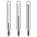 Thermometers Vector illustration Royalty Free Stock Photo