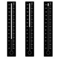 Thermometers on white background vector