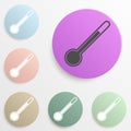 thermometry badge color set. Simple glyph, flat vector of web icons for ui and ux, website or mobile application Royalty Free Stock Photo