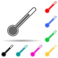 thermometry multi color style icon. Simple thin line, outline vector of web icons for ui and ux, website or mobile application Royalty Free Stock Photo