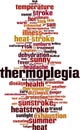 Thermoplegia word cloud Royalty Free Stock Photo