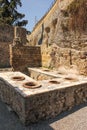 Thermopolium or tavern. Herculaneum. Naples. Italy Royalty Free Stock Photo