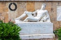 THERMOPYLAE, GREECE - JUNE, 2011: Anthropomorphic statue of Eurotas