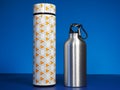 Thermos and aluminum metal bottle. Hot and cold drink