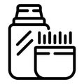 Thermos bottle icon outline vector. Climbing activity