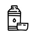 thermos bottle line vector doodle simple icon Royalty Free Stock Photo