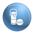 Thermos drink burger lunch icon, simple style