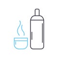 thermos with hot drink line icon, outline symbol, vector illustration, concept sign Royalty Free Stock Photo