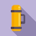 Thermos icon flat vector. Travel activity