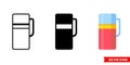 Thermos icon of 3 types. Isolated vector sign symbol. Royalty Free Stock Photo