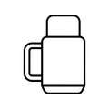 Thermos icon vector. Thermo Cup illustration sign. Hot drink symbol or logo.