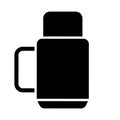 Thermos icon vector. Thermo Cup illustration sign. Hot drink symbol or logo. Royalty Free Stock Photo