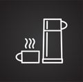 Thermos line icon for graphic and web design, Modern simple vector sign. Internet concept. Trendy symbol for website