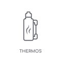 Thermos linear icon. Modern outline Thermos logo concept on whit Royalty Free Stock Photo