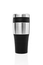 The thermos mug made from aluminium for use hot or cold water into