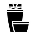 thermos tool glyph icon vector illustration black Royalty Free Stock Photo