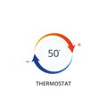Thermostat icon. Climate control regulator. Temperature controller. Vector illustration