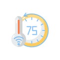 Thermostat vector flat color icon Royalty Free Stock Photo